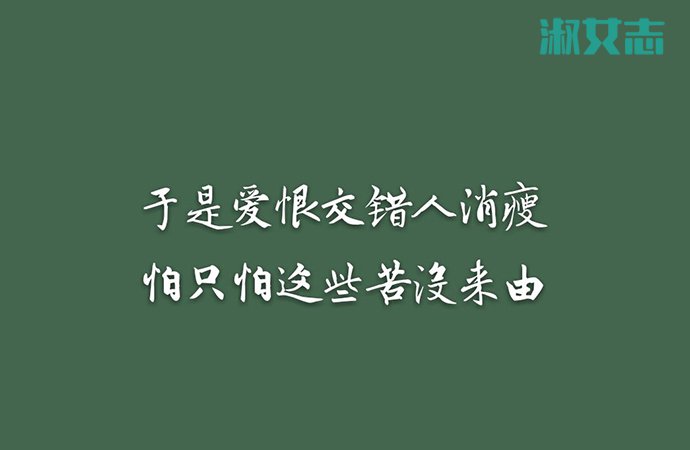 于是爱恨交错人消瘦什么意思 歌词的含义