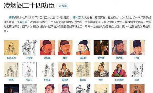 唐朝凌烟阁二十四功臣排名 长孙无忌位列二十四功臣之首